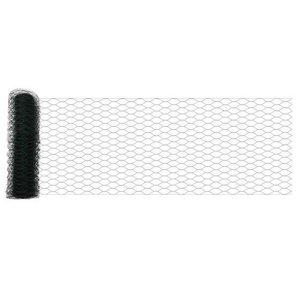 vidaXL Hexagon Fence Green 0.6 x 25 m Steel