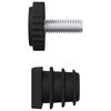 vidaXL Furniture Levelers Adjustable 2 pcs Black M6 PP