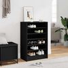 vidaXL Shoe Cabinet Black 60x35x92 cm Engineered Wood