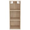 vidaXL Wall Cabinet Sonoma Oak 34.5x32.5x90 cm Engineered Wood