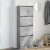 vidaXL Shoe Cabinet Concrete Grey 60x21x163.5 cm Engineered Wood