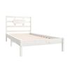 vidaXL Bed Frame without Mattress White 90x200 cm Solid Wood
