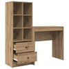 vidaXL Desk with Drawer 2 pcs Artisan Oak