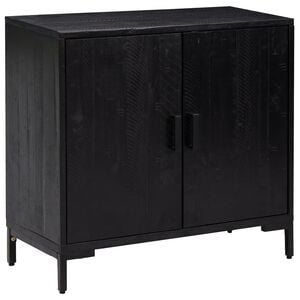 vidaXL Sideboard Black 75x35x70 cm Solid Pinewood