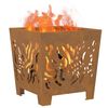 vidaXL Fire Pit Brown 40 x 40 x 40 cm Steel