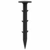 vidaXL Ground Pegs 500 pcs Black &Oslash;3 x 11 cm Plastic