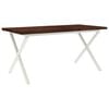 vidaXL Live Edge Dining Table 160 x 80 x 75 cm Solid Acacia Wood
