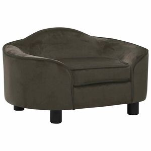 vidaXL Dog Sofa Dark Grey 67x47x36 cm Plush