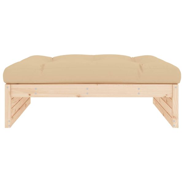 vidaXL Garden Footstool 120x80 cm Solid Wood Pine