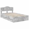 vidaXL Bed Frame with Drawer Concrete Grey 120 x 190 cm Engineer Wood