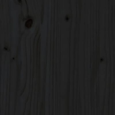 vidaXL Headboard Black 146x4x100 cm Solid Wood Pine
