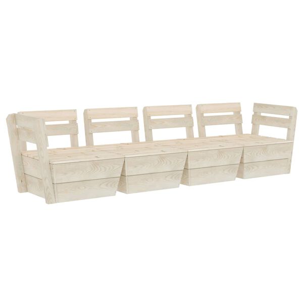 vidaXL Garden 4-Seater Pallet Sofa Impregnated Spruce Wood