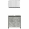 vidaXL 4 Piece Bathroom Furniture Set Concrete Grey Engineered Wood