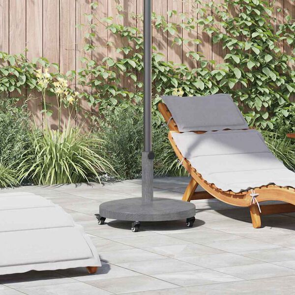 vidaXL Parasol Base Dark Grey Wood look 48 x 48 x 32 cm
