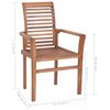 vidaXL Stacking Dining Chairs 6 pcs Solid Teak Wood