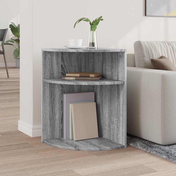 vidaXL End Table Grey Sonoma 39.7 x 39.7 x 60 cm Engineered Wood