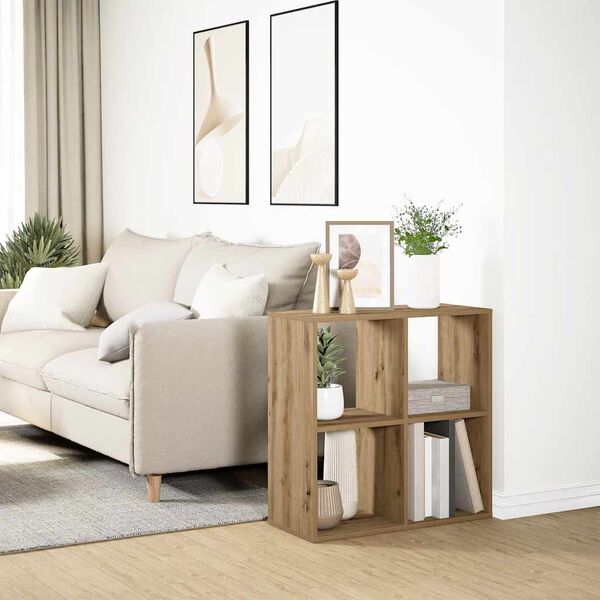 vidaXL Room Divider Bookcase Artisan Oak 69.5x29x69.5 cm Engineered Wood