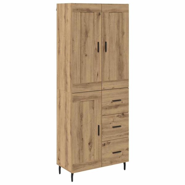 vidaXL Highboard with Drawer 2 pcs Artisan Oak Engineered Wood
