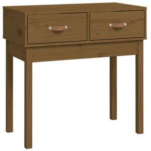 vidaXL Console Table Honey Brown 76.5x40x75 cm Solid Wood Pine