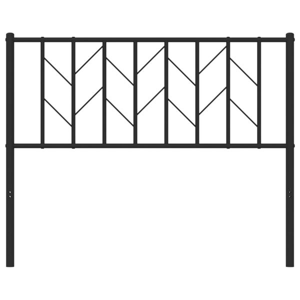 vidaXL Metal Replace Headboard Black 107 cm