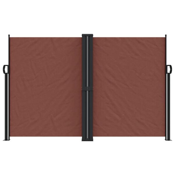 vidaXL Retractable Side Awning Brown 160x600 cm