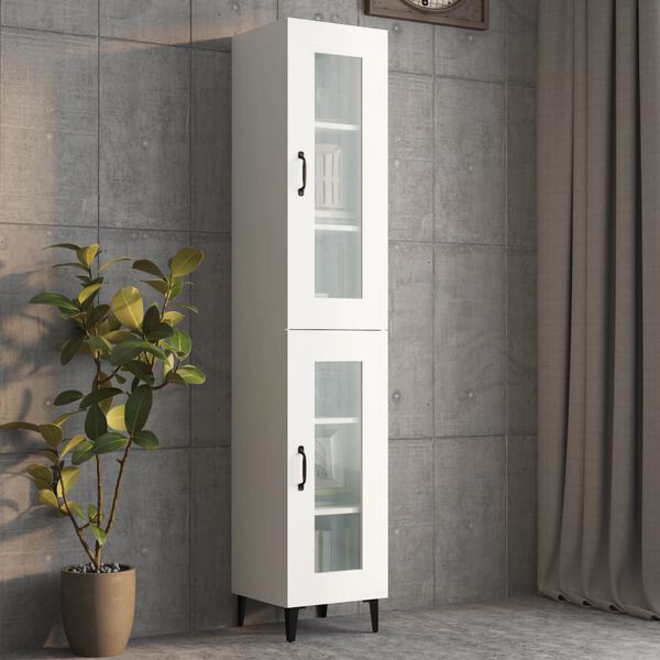 vidaXL Hanging Wall Cabinet White 34.5x34x90 cm