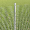vidaXL Fence with Post Silver 0.8 x 10 m Steel