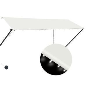 vidaXL Retractable Awning with LED 300x150 cm Cream