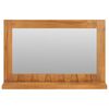 vidaXL Wall Mirror with Shelf 60x12x40 cm Solid Teak Wood