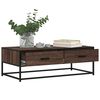 vidaXL Coffee Table Brown Oak 100x50x35 cm Engineered Wood and Metal