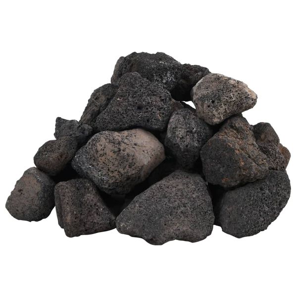 vidaXL Volcanic Rocks 10 kg Black 5-8 cm