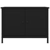vidaXL TV Cabinet with Doors Black 60x35x45 cm Engineered Wood