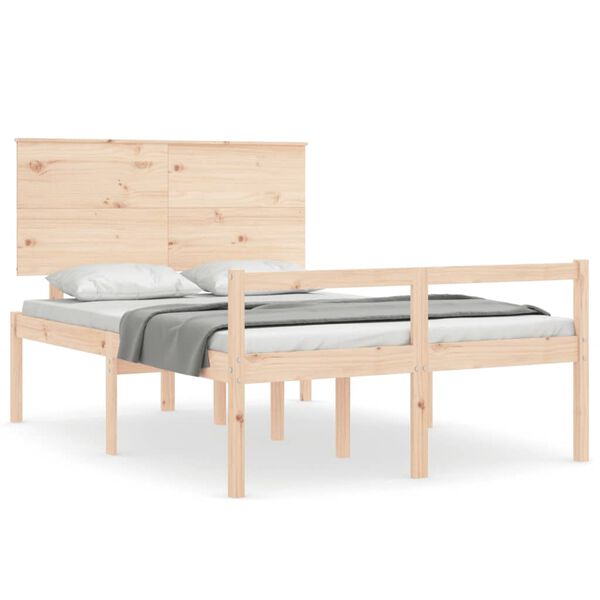 vidaXL Senior Bed without Mattress 140x190 cm Solid Wood