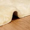 vidaXL Faux Sheepskin Rug Tafalla Cream Ø 80 cm Polyester
