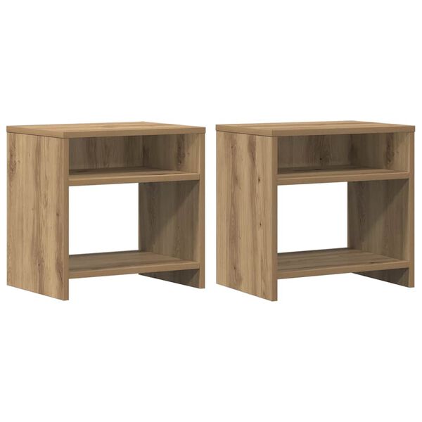 vidaXL Bedside Cabinets 2 pcs Aritisian Oak 40x30x40 cm Engineered Wood