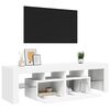 vidaXL TV Cabinet with LED Lights White 140x36.5x40 cm