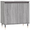 vidaXL 3 Piece Bathroom Cabinet Set Grey Sonoma Engineered Wood