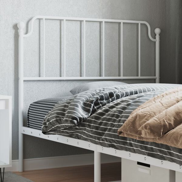 vidaXL Metal Replace Headboard White 107 cm