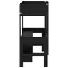 vidaXL Loft Bed Frame with Desk Black Oak 75 x 190 cm Engineered Wood