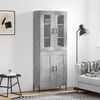 vidaXL Highboard Concrete Grey 69.5x34x180 cm Engineered Wood