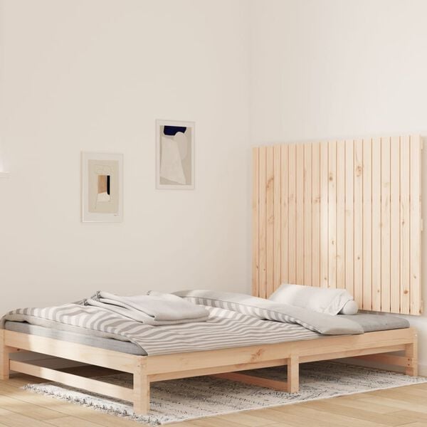 vidaXL Wall Headboard 127.5x3x90 cm Solid Wood Pine