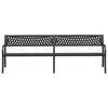 vidaXL Twin Garden Bench 246 cm Black Steel