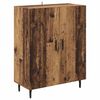 vidaXL Highboard Old Wood 69.5 x 34 x 180 cm Engineered Wood and Glass