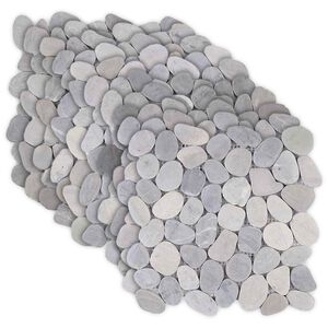 vidaXL Pebble Tiles Grey 30 x 30 cm River Pebble