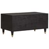 vidaXL Coffee Table Black 80 x 50 x 40 cm Solid Mango Wood