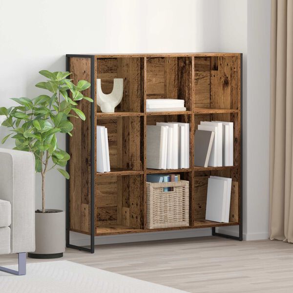 vidaXL Book Cabinet Old Wood 99.5 x 30 x 108.5 cm Engineered Wood