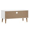 vidaXL TV Cabinet MOLDE White 106x40x49 cm Solid Wood Pine