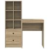 vidaXL Desk with Drawer 2 pcs Sonoma Oak