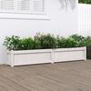 vidaXL Garden Planter White 180x31x31 cm Solid Wood Pine