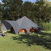 vidaXL Teepee Tent 9-Person Grey and Orange 502 x 502 x 297 cm